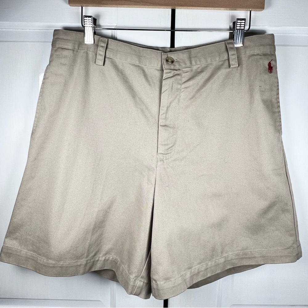 NWT Ralph Lauren Womens Shorts Size 12 Beige Khaki Casual Shorts 100% cotton